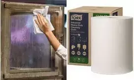 Valymo servetėlės Tork 570137 Extra Strong baltos, ritinėlio/pakuotės formatas W1/2/3