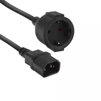 Maitinimo laidas ACT C14 CEE 7/3 juodas 0,2 m 250 V 5 A