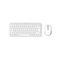 Hama WKM-500 belaidė klaviatūra su pele, USB + RF + Bluetooth, QWERTZ, pilka/balta