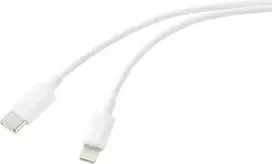 Renkforce USB kabelis USB 2.0 USB-C kištukas Apple Lightning kištukas Baltas (RF-6857550)