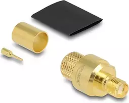 DELOCK RF jungtis SMA moteriška crimp LMR400 kabeliui su termosusitraukiančia mova