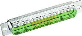 Jungtis D-Sub 2 Harting 09 69 211 5072 žalia metalizuota
