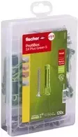 fischer ProfiBox - SX Plus Green S sieninių kaiščių ir varžtų rinkinys Ø 4,5/5/6/8 mm x 30/40/55 (567898)