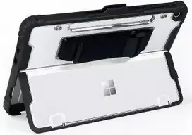 Apsauginis dėklas su rankiniu dirželiu jt berlin, skirtas Microsoft Surface Pro 12 colių 1-osios kartos, juodas permatomas