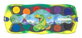 Dažų rinkinys Faber-Castell 125036 Dinozaurų dizainas, 12+1 spalva, maišomi