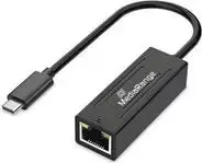 USB Type-C į RJ45 Ethernet adapteris MediaRange MRCS237, Gigabit 10/100/1000Mbps, 20 cm, juodas