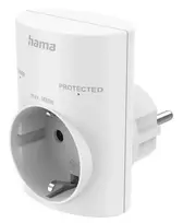 Hama 00223324 kištukinis adapteris su apsauga nuo viršįtampių, tipas F, baltas