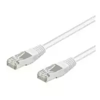 Wentronic Goobay CAT 5e jungiamasis laidas, SF/UTP, baltas, 0,5 m - CCA vario mišinys (93478)