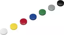 MAUL HEBEL Solidmagnet apvalus magnetas, laikymo jėga 0,8 kg, spalvų asortimentas, skersmuo 32 x 8,5 mm, nedūžtanti medžiaga (61632-99)