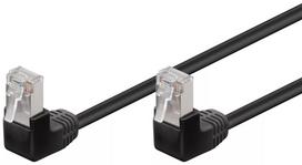 Goobay CAT 5e Patch kabelis 2x 90° lenktas F/UTP juodas 5m