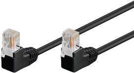 Pataisymo laidas Goobay CAT 5e 2x 90° kampu U/UTP juodas 3m