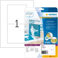 CD/DVD įdėklas HERMA 121x242 mm, 25 lapų