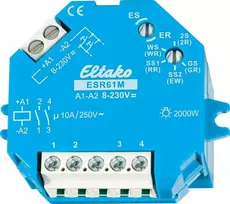 Eltako AP/UP impulsinis jungiklis ESR61M, 1 + 1 paprastai atviras kontaktas 10 A, 8–230 V/UC, 10 A 250 V/AC (kaitrinė lempa) (61200301)