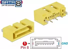 DeLOCK 89886 SATA laidų jungtis geltona (89886)