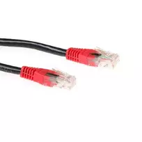 ACT Black 1 m U/UTP CAT6 jungiamasis kabelis su RJ45 jungtimis