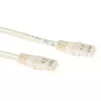 ACT Ivory 0,5 m LSZH U/UTP CAT6A jungiamasis kabelis su RJ-45 jungtimis