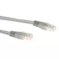ACT pilkas 10 m LSZH U/UTP CAT6A jungiamasis kabelis su RJ45 jungtimis