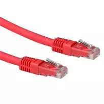 ACT Red 0.5 m LSZH U/UTP CAT6A tinklo kabelis su RJ45 jungtimis