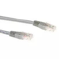 ACT 0,25 m LSZH U/UTP CAT6A patch laidas su RJ45 jungtimis, pilka