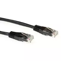 ACT IB3500 Cat6a U/UTP tinklo kabelis, 0,5 m, juodos spalvos