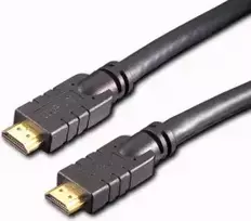 HDMI laidas e p HDMV 401/20 LOSE – 20 m, HDMI Type A kištukas į kištuką, auksuoti kontaktai, juodas