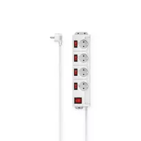 Hama 00223121 ilgintuvas 1,4 m 4 kištukiniai lizdai Baltas