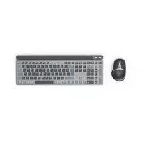 Hama WKM-750 belaidis klaviatūros ir pelės rinkinys keliems įrenginiams, LED, QWERTZ, juodos spalvos