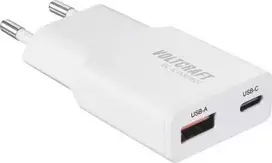 Voltcraft UC-1C1A30W01 USB įkroviklis 1x USB-A USB-C greitas įkrovimas PD 3.0 baltas (VC-17012045)