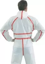 Apsauginis kostiumas 3M 4565, dydis XXL, baltas su raudonais akcentais