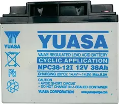 Švino rūgšties akumuliatorius Yuasa NPC38-12 12V 38Ah