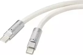 Renkforce USB-C® laidas USB 2.0 USB-C® kištukas, USB-C® kištukas 1,00 m Baltas RF-6056876