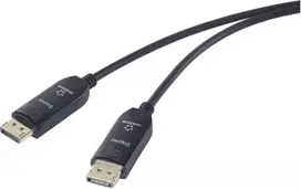 Renkforce šviesolaidinis DisplayPort jungiamasis laidas, 15 m, juodas, 8K UHD, RF-6117768