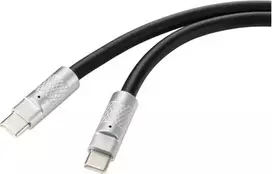 Renkforce USB-C® laidas USB 2.0, USB-C® kištukas – USB-C® kištukas, 0,50 m, juodas RF-6056870