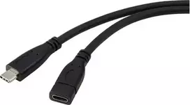 Renkforce USB laidas USB 3.2 Gen1 USB-C® kištukas, USB-C® lizdas 1.00 m juodas RF-5720414
