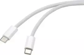Renkforce USB laidas USB-C® kištukas, USB-C® kištukas 1,00 m Baltas Vytos poros RF-6056882