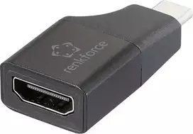 Renkforce RF-6418168 USB-C® / HDMI adapteris [1x USB-C® kištukas - 1x HDMI lizdas] juodas (RF-6418168)