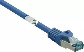 RF-5044038 RJ45 tinklo kabelis Patch Cable CAT 6a S/FTP 1,00 m Mėlynas Ugniai atsparus 1 vnt. (RF-5044038)