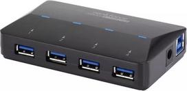USB 3.2 Gen 1 Type-B sąsajos šakotuvas Renkforce RF-3806031, 4× USB-A, juodas