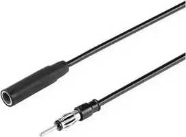Renkforce 1 m automobilinės antenos prailginimo laidas, 3,5 mm kištukas, juodas RF-5087926
