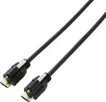 SpeaKa Professional HDMI laidas 5,00 m SP-9784192 su garso grįžimo kanalu, auksuotais kontaktais, fiksavimo varžtais, Ultra HD (4K), juodas