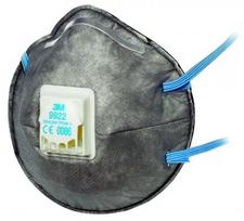 Dulkės kaukė 3M 9922C2, daugkartinė respiratoriaus tipo, rinkinys 2 vnt., antracito spalvos