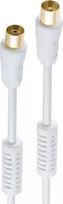 shiverpeaks ®-BASIC-S anteninis laidas, 100% ekranuotas, auksuoti kontaktai, apvalkalo srovės filtras, 100 dB, baltas, 3,75 m (BS80204-128-G)