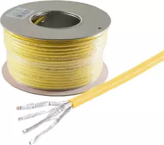 Tinklo kabelis ShiverPeaks BS75500-A+-500S, Cat7a+, S/FTP, 500 m, geltonas