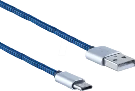 USB laidas ShiverPeaks BS14-50024 USB 2.0 2m USB A USB C mėlynas