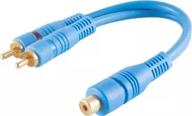 Audio kabelis RCA 2 x RCA ShiverPeaks BS40053 0.2 m mėlynas