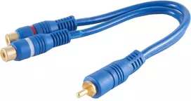Garso kabelis RCA 2 x RCA ShiverPeaks BS40045 0,2 m mėlynas