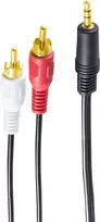 shiverpeaks BS30832-G Garso laidas 1,5 m 3,5 mm 2 x RCA Juodas