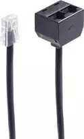 Telefono laidas ShiverPeaks BS71231-8/4 0,15 m juodas