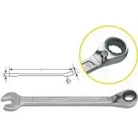 Hazet žandinis reketinis raktas 606 SW 24mm L.333,1mm reversinis, žiedai 15 laipsnių