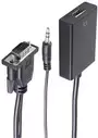 shiverpeaks BS10-01006 vaizdo kabelis-adapteris 0,15 m VGA (D-Sub) + 3,5 mm HDMI A tipo (standartinis) juodas